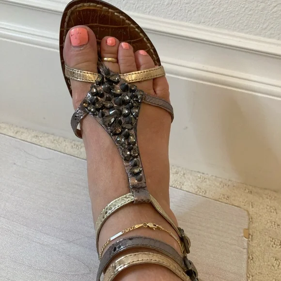 Sam Edelman jeweled sandals - Picture 2 of 7